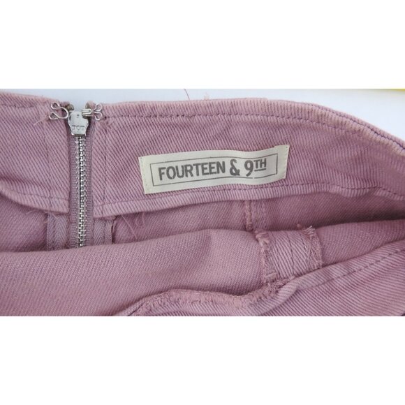 Fourteen 9th Pink Lace Up Mini Skirt Lace up Accent Y2K Womens Size Small - Picture 5 of 8